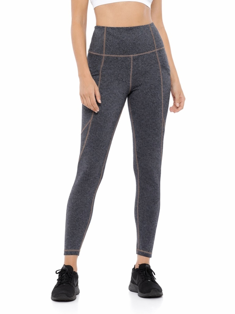 Gray High Rise Yoga Leggings with Pockets Athleta Small Workout Pilates Activewe